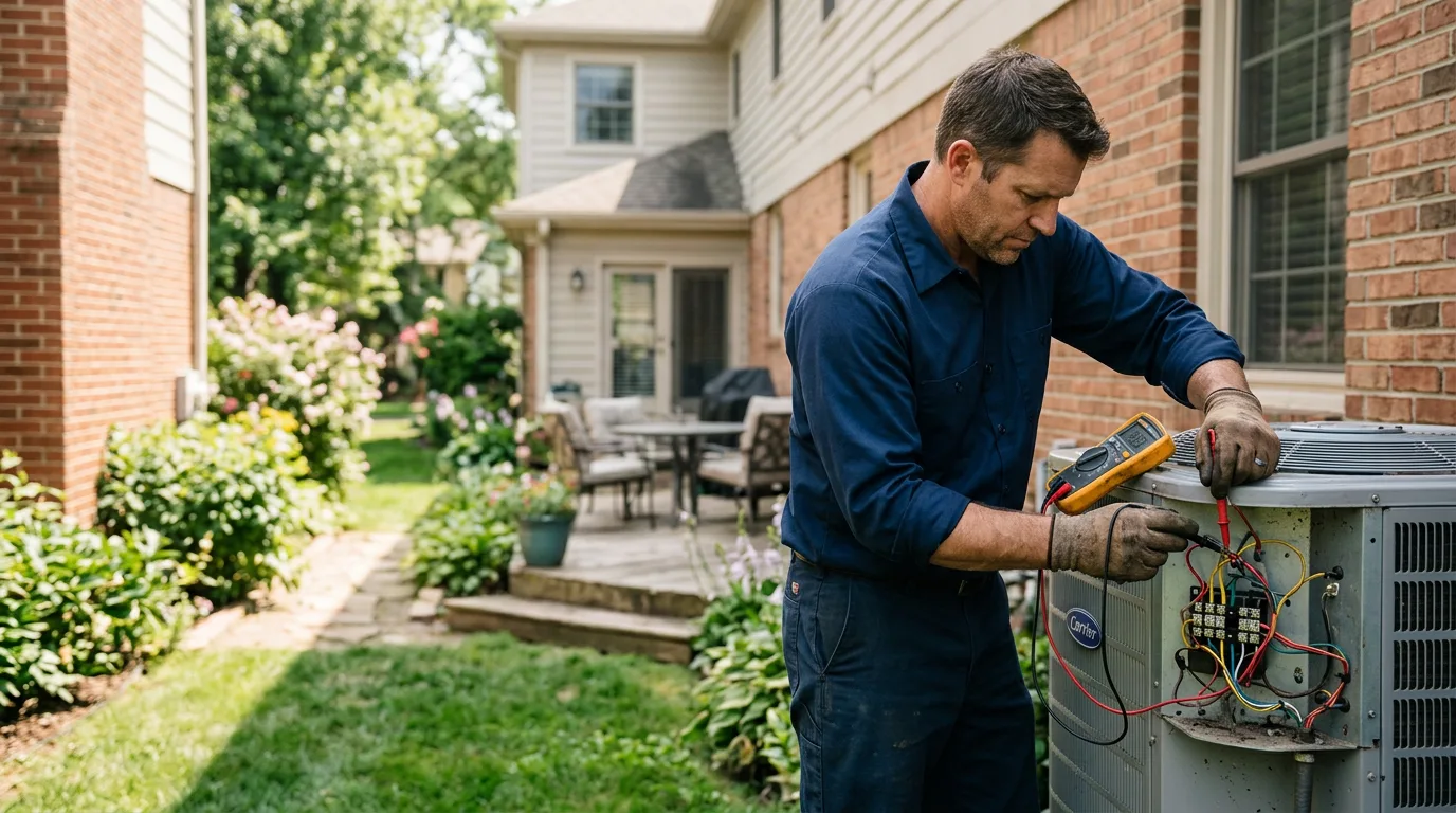 HVAC technician working near Hallwood, VA
